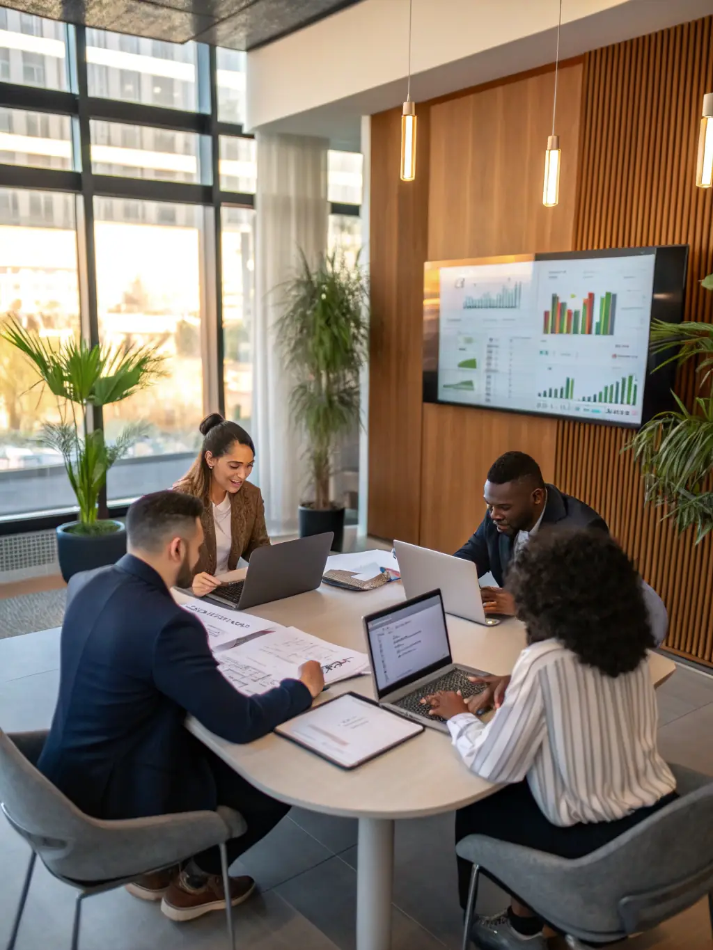 A professional shot of a panel discussion at a tech conference in Durban, South Africa, featuring experts discussing the future of technology and its impact.