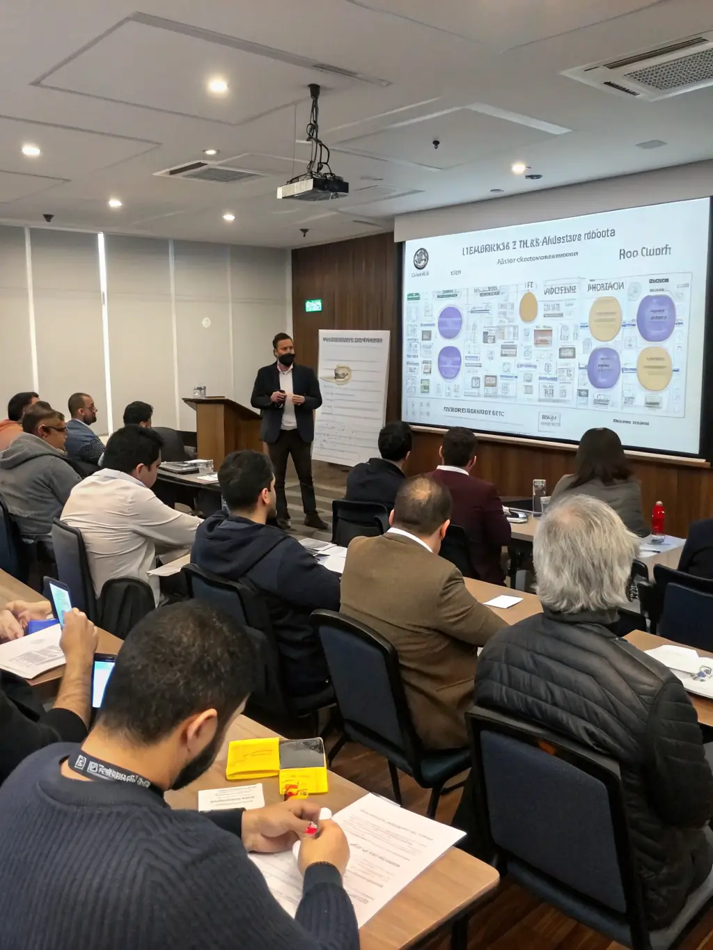 A photograph of the conference schedule for the Blockchain Africa Conference 2024, showcasing the blockchain technology presentations.